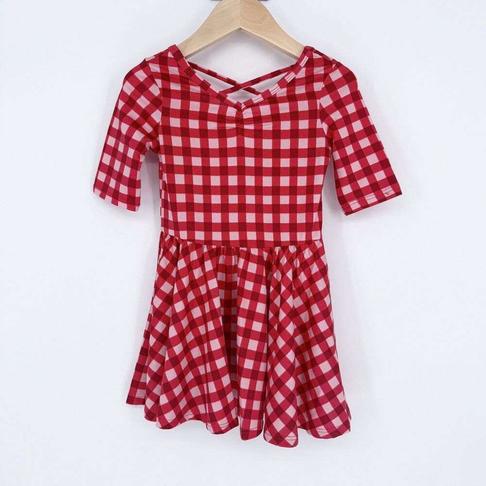 Dot Dot Smile Girls‎ Size 2T Red & White Gingham Ballerina Twirl Dress - NWT